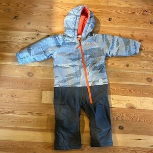 Columbia- Kids fleece lined snowsuit with hood